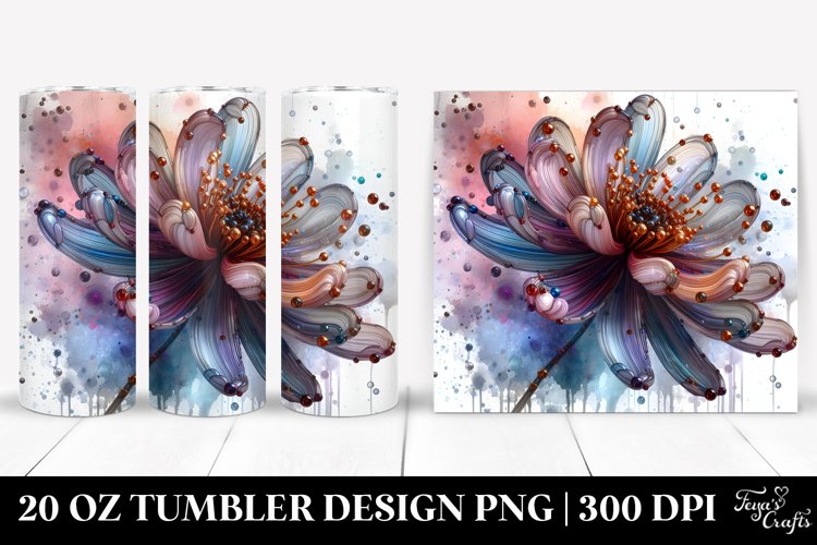 Abstract Shiny Anemone Splash | 20 Oz Tumbler example image 1