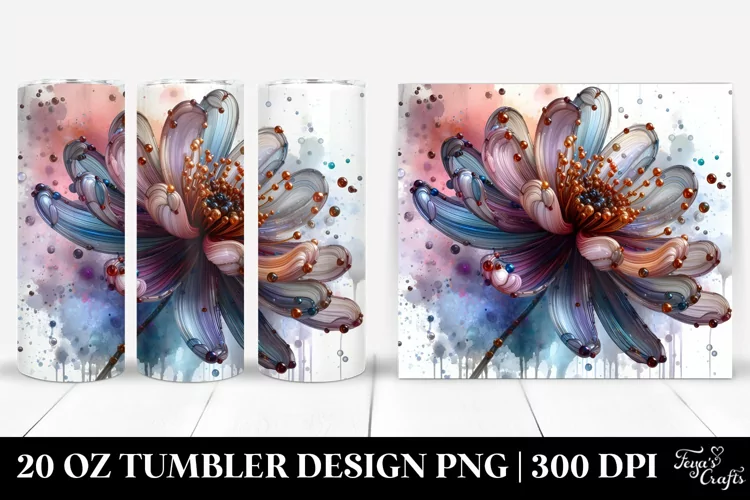 Abstract Shiny Anemone Splash | 20 Oz Tumbler