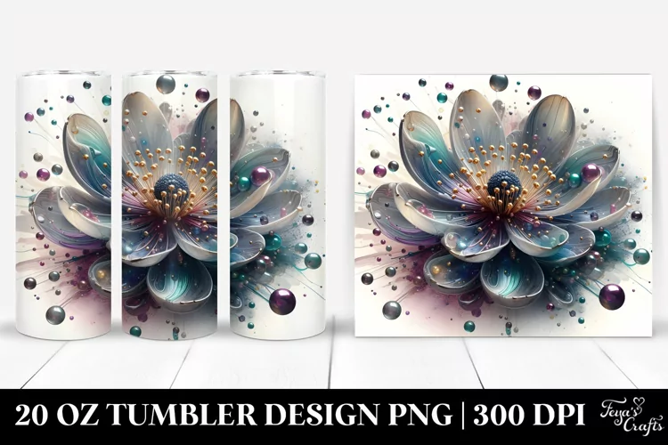 Abstract Shiny Anemone Splash | 20 Oz Tumbler