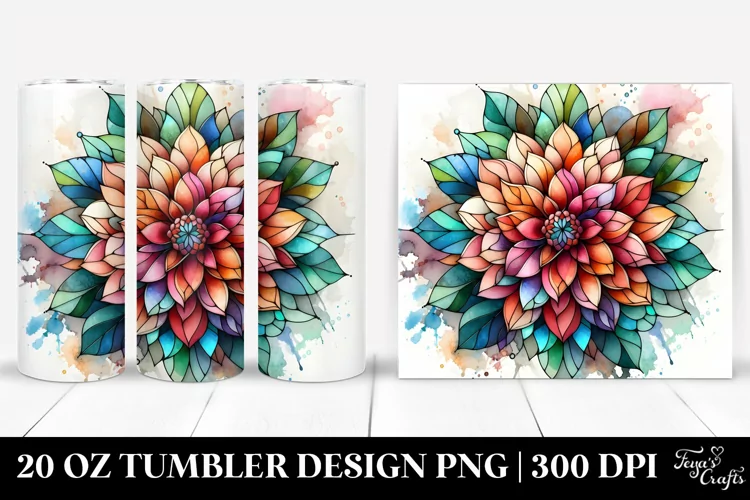 Stained Dahlia Tumbler | 20 Oz Tumbler