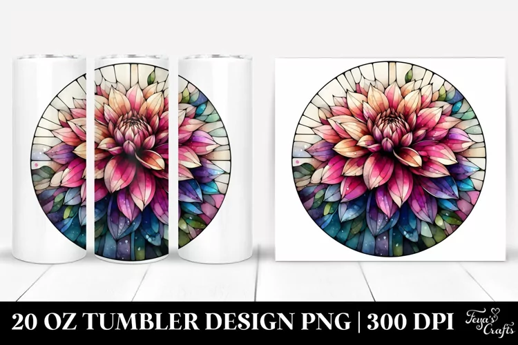 Stained Dahlia Tumbler | 20 Oz Tumbler