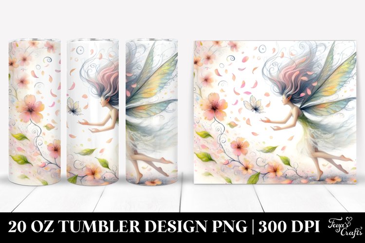 Fairy Tumbling with Spring Petals | 20 Oz Tumbler