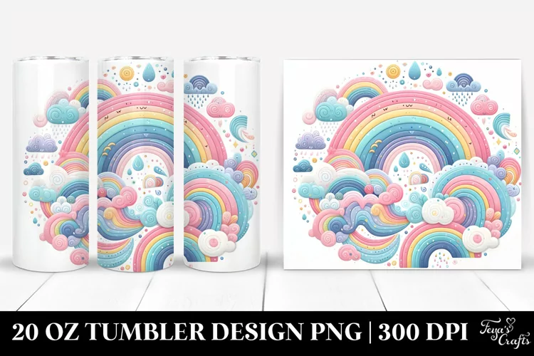 Colorful Pastel Rainbow | 20 Oz Tumbler