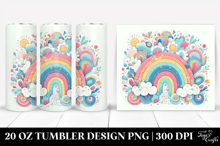 Colorful Pastel Rainbow | 20 Oz Tumbler