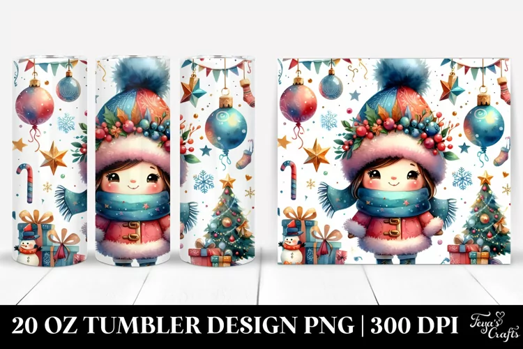 Expressive Cute Watercolor Design 20 Oz Tumbler