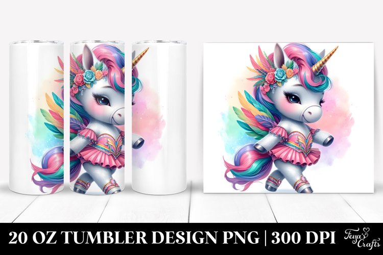 Baby Unicorn Samba Costume. 20 oz Tumbler Design