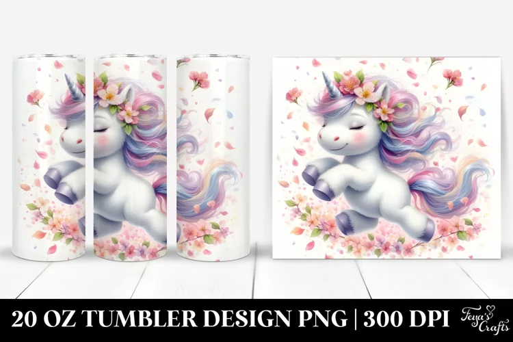 Cute Baby Unicorn Tumbling | 20 oz Tumbler