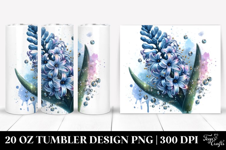 Watercolor Hyacinth Tumbler