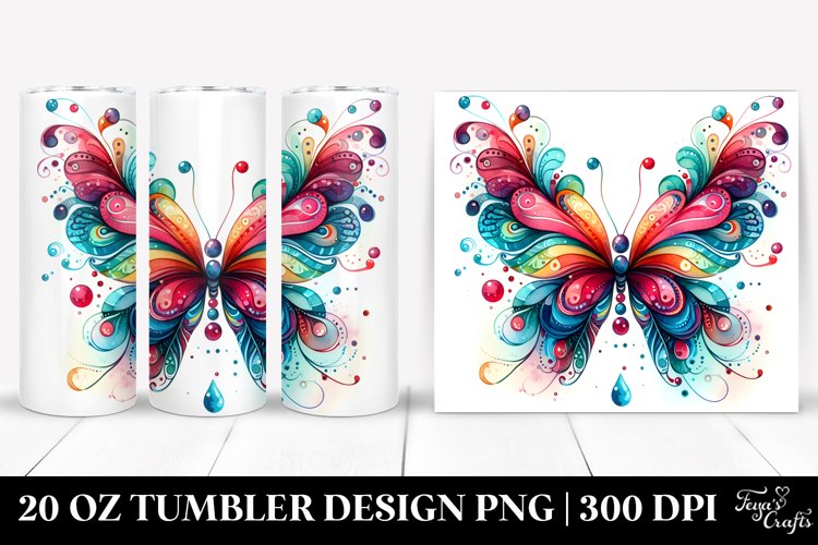 Vibrant Butterfly | 20 oz Tumbler