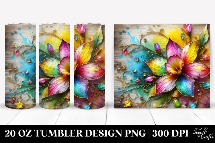 Colorful Narcissus | 20 Oz Tumbler example image 1