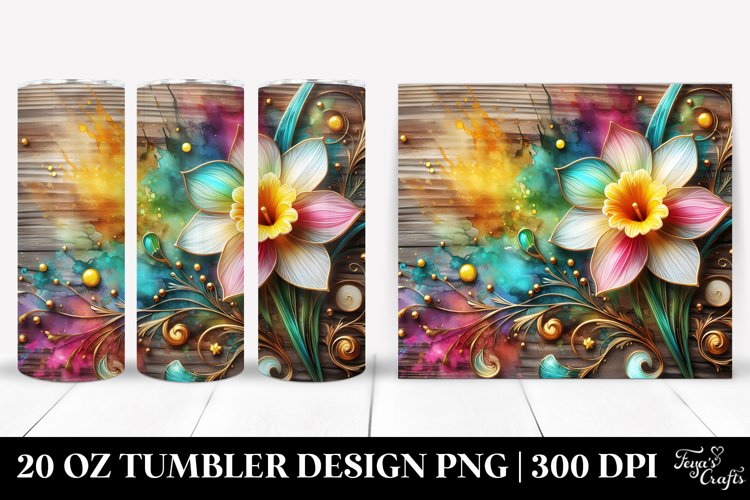Colorful Narcissus | 20 Oz Tumbler example image 1