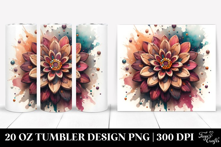 Abstract Stained Zinnia | 20 Oz Tumbler