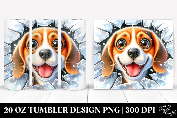 Crazy Looking Beagle Adventure | 20 Oz Tumbler example image 1
