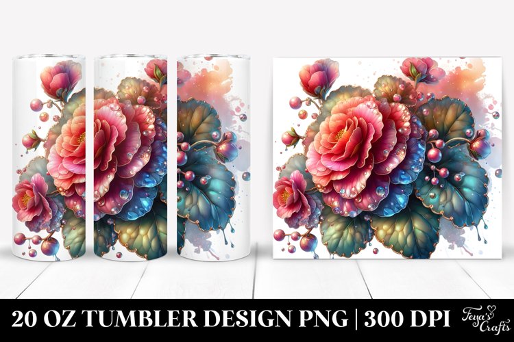 Glossy Begonia, Metallic | 20 oz Tumbler example image 1