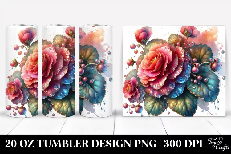 Glossy Begonia, Metallic | 20 oz Tumbler