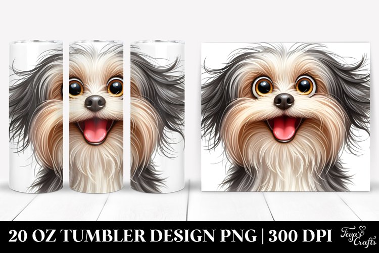 Cute Furry Havanese Dog | 20 Oz Tumbler example image 1