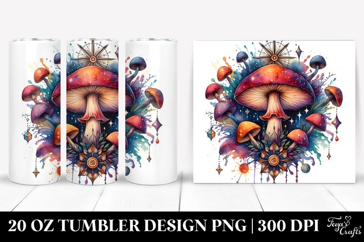 Magical Celestial Mushroom Clipart 20 Oz Tumbler