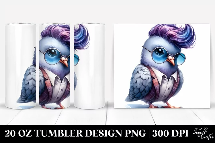Vibrant Cute Baby Dove Posing 20 Oz Tumbler