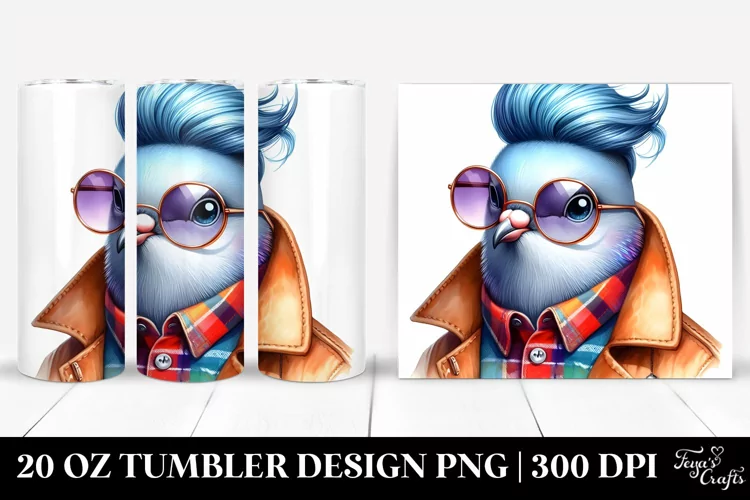 Vibrant Cute Baby Dove Posing 20 Oz Tumbler