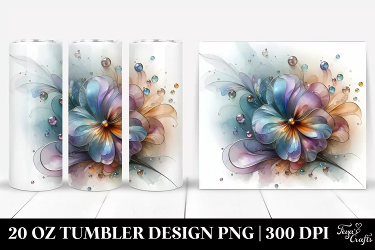 Shiny Pansy Flower, 20 Oz Tumbler