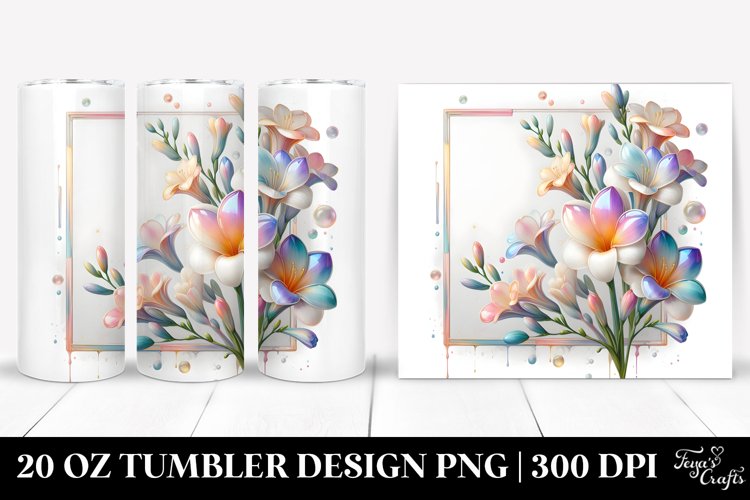 Shiny Freesia Flower, 20 Oz Tumbler example image 1