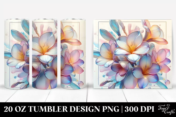 Shiny Freesia Flower, 20 Oz Tumbler