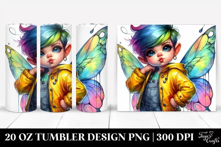 Cool Posing Baby Fairy 20 Oz Tumbler