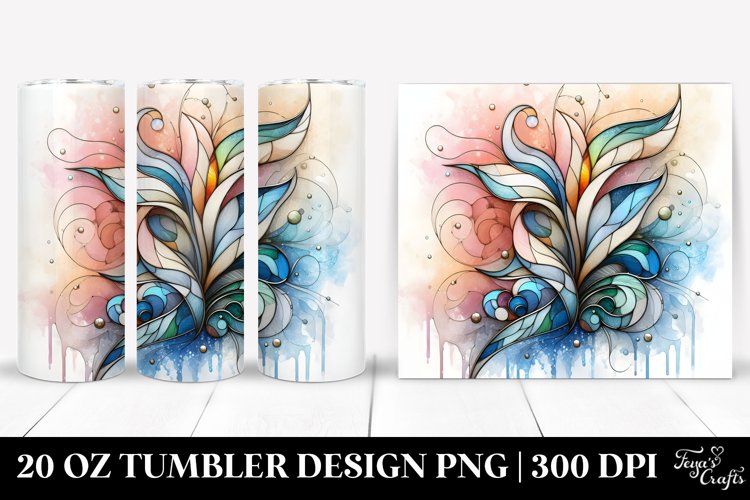 Stained Calla Lily 20 Oz Tumbler example image 1