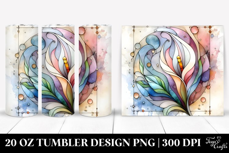 Stained Calla Lily 20 Oz Tumbler example image 1