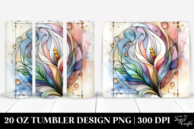 Stained Calla Lily 20 Oz Tumbler