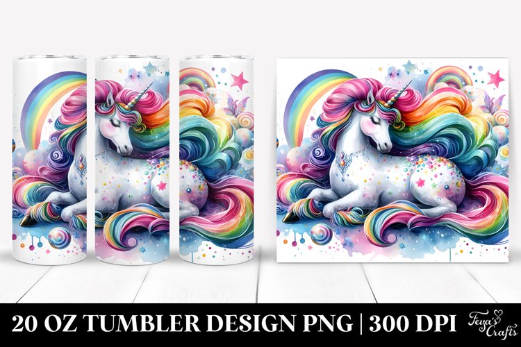 Colorful Unicorn | 20 Oz Tumbler example image 1
