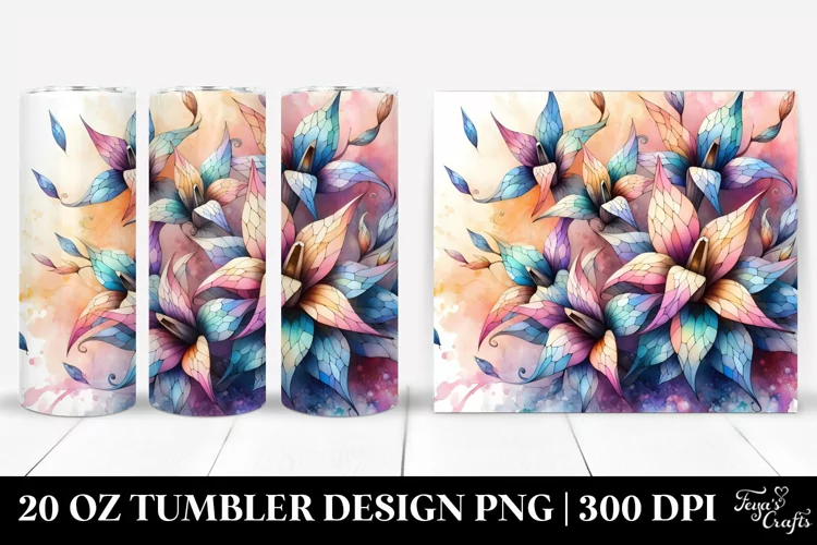 Small Stained Lobelia 20 Oz Tumbler