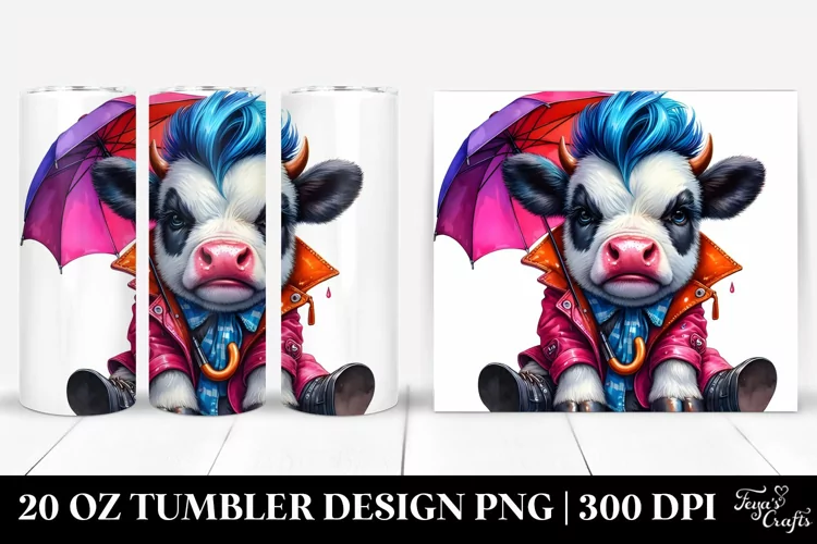 Cool Sitting Baby Cow 20 Oz Tumbler