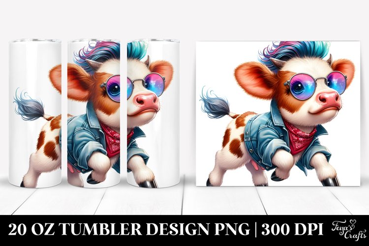 Cool Running Baby Cow 20 Oz Tumbler example image 1