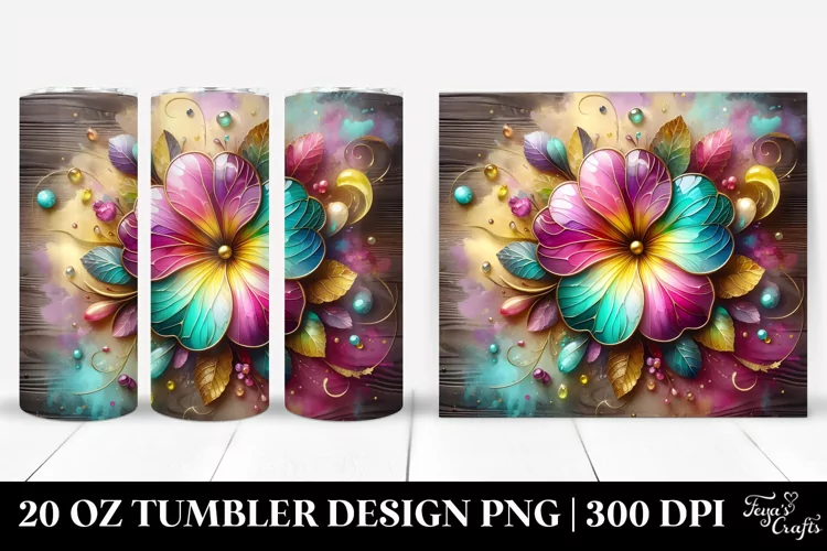 Colorful Primrose Design | 20 oz Tumbler