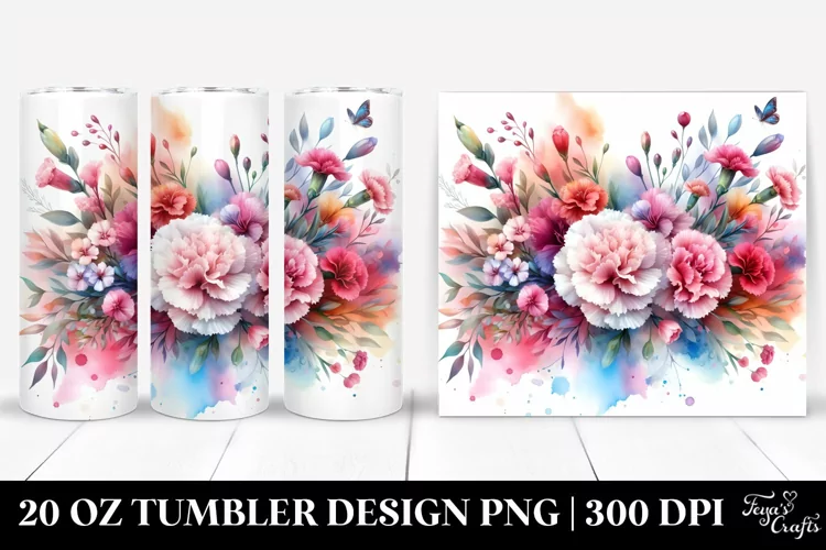 Colorful Carnation Tumbler