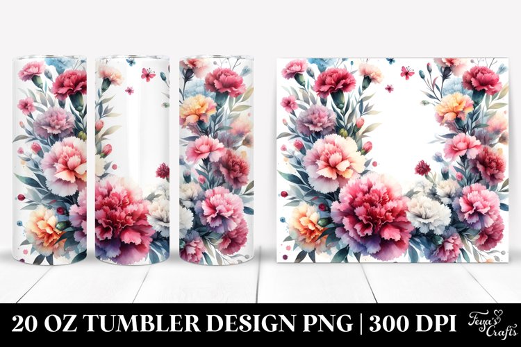 Colorful Carnation Tumbler example image 1