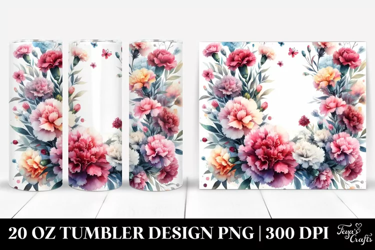 Colorful Carnation Tumbler