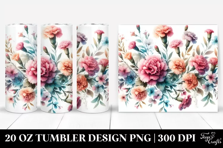 Colorful Carnation Tumbler