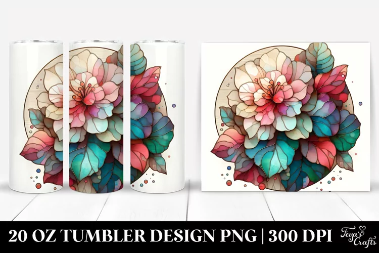 Abstract Wooden Begonia 20 Oz Tumbler