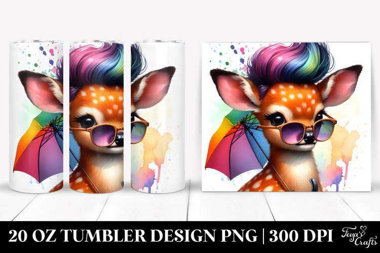 Cool Posing Baby Deer 20 Oz Tumbler example image 1