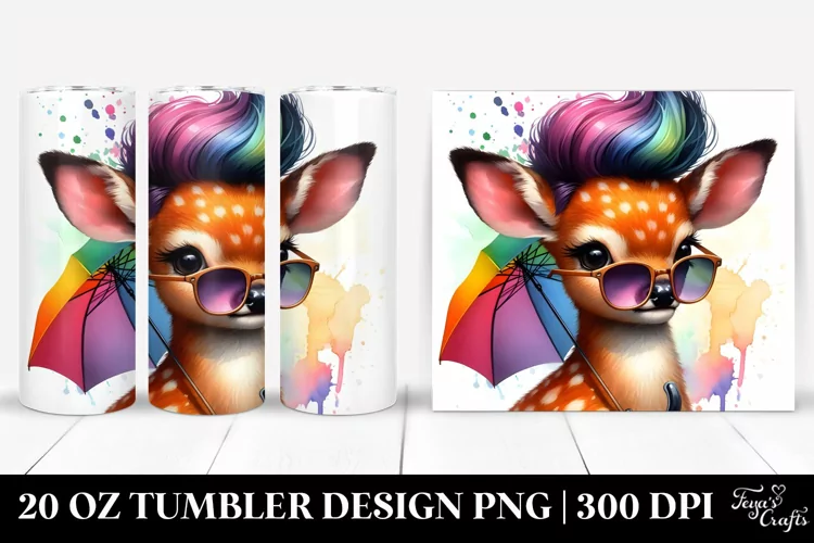 Cool Posing Baby Deer 20 Oz Tumbler
