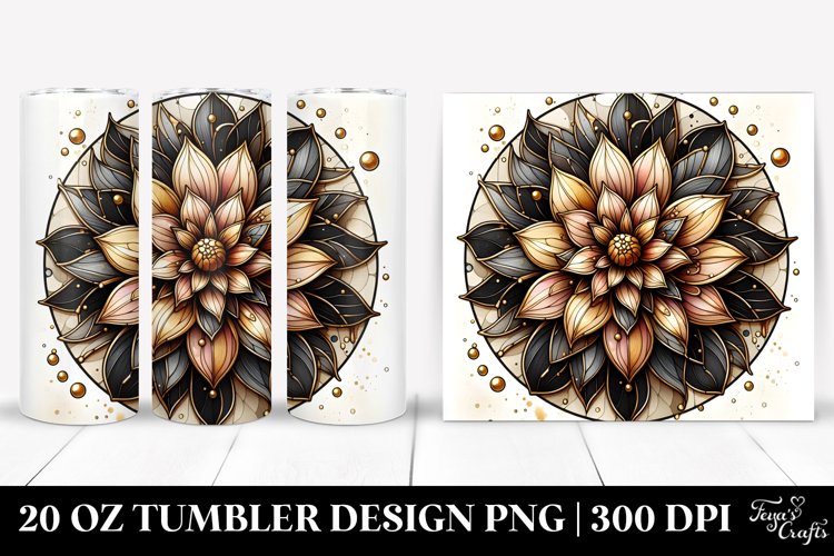 Golden Stained Dahlia | 20 Oz Tumbler