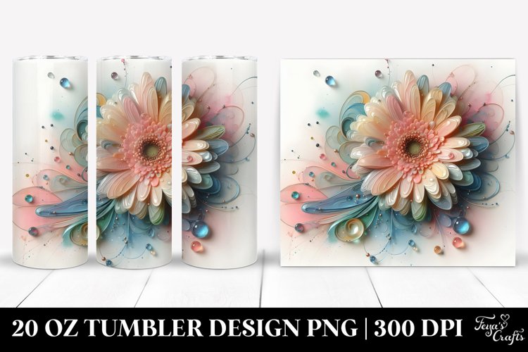 Abstract Gerbera with Metalic Insertions example image 1