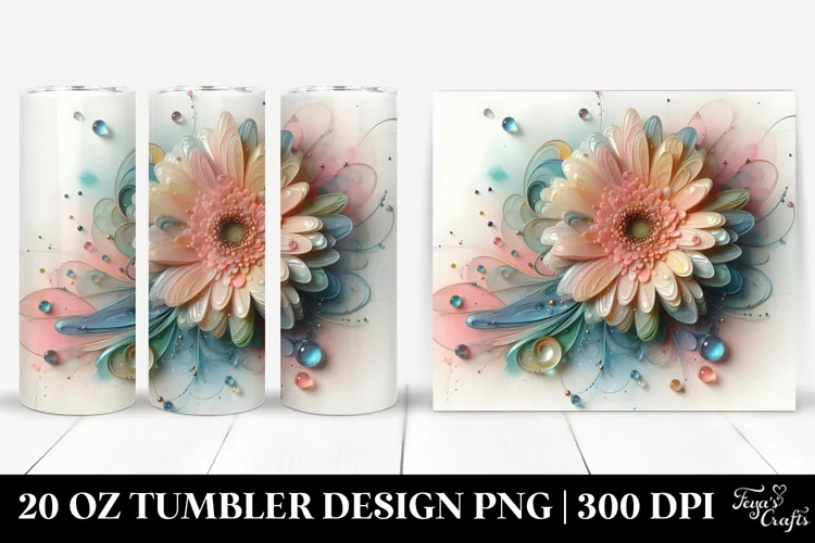 Abstract Gerbera with Metalic Insertions