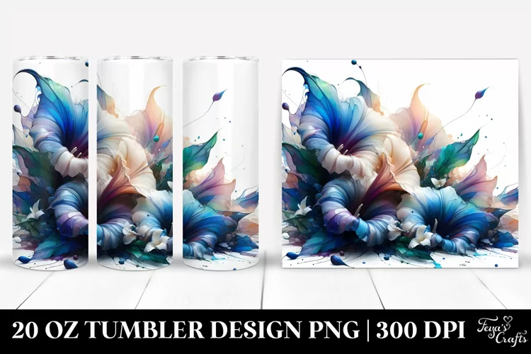 Glossy Morning Glory Abstract | 20 Oz Tumbler