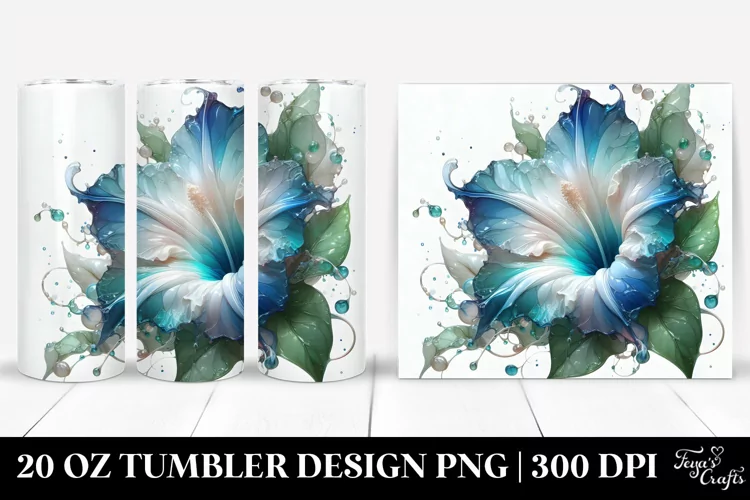 Glossy Morning Glory Abstract | 20 Oz Tumbler