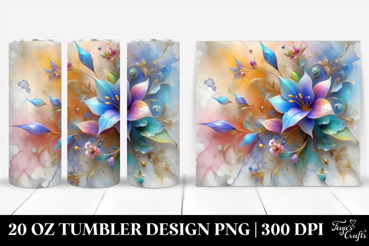 Colorful Lobelia Design | 20 oz Tumbler