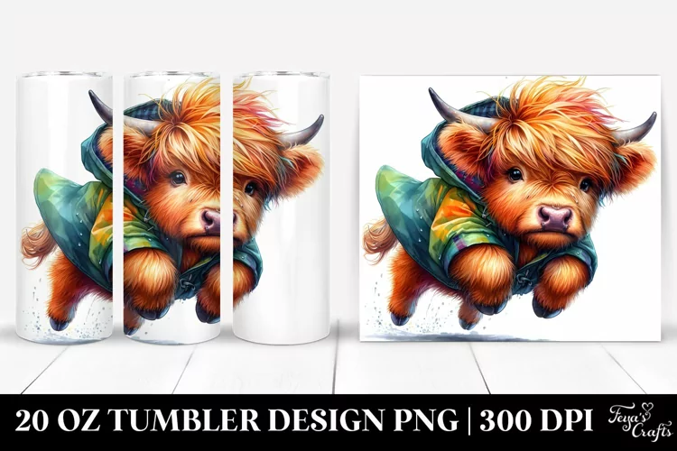 Baby Highlandcow with Cool Haircut 20 Oz Tumbler