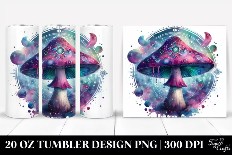Vibrant Celestial Mushroom 20 Oz Tumbler